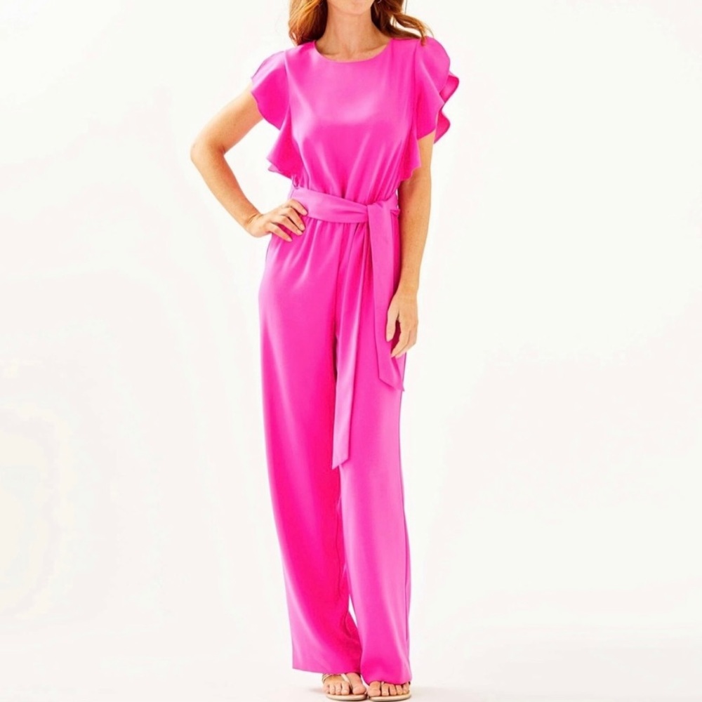 Lilly Pulitzer Anya Jumpsuit Bougainvillea Pink